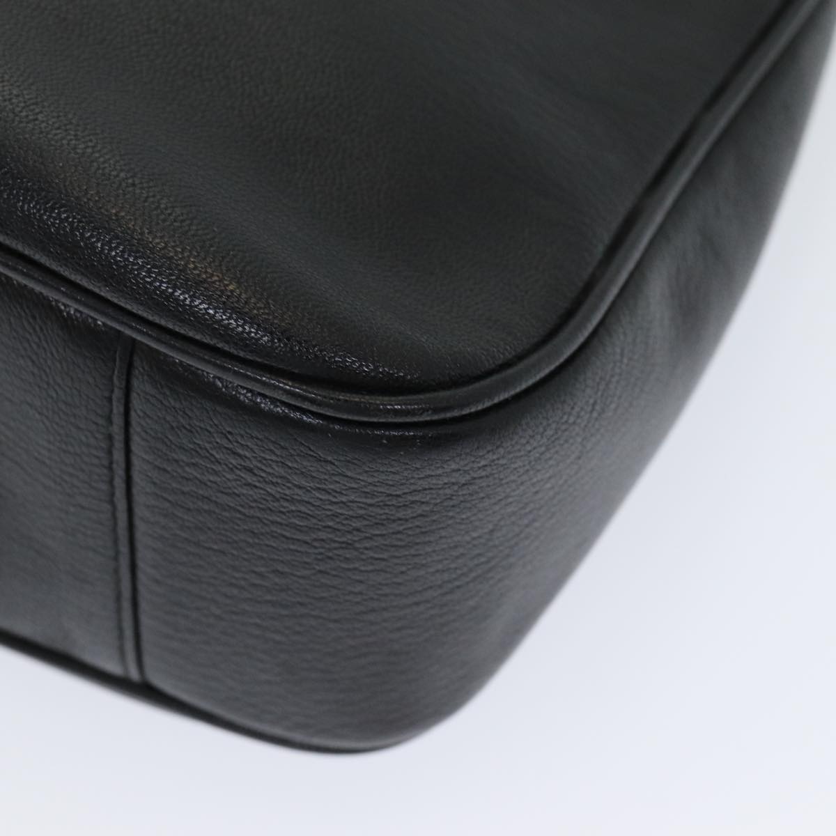 GUCCI Bamboo Hand Bag Leather 2way Outlet Black 83657