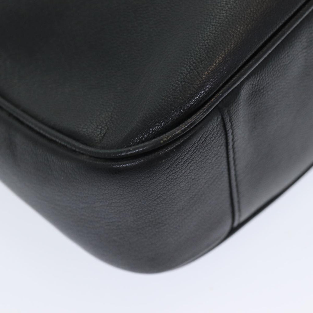 GUCCI Bamboo Hand Bag Leather 2way Outlet Black 83657