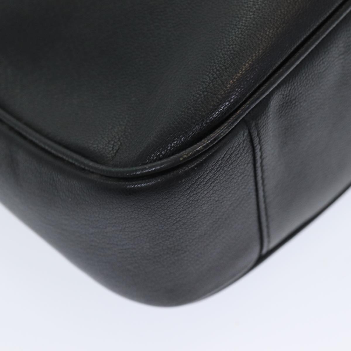 GUCCI Bamboo Hand Bag Leather 2way Outlet Black 83657