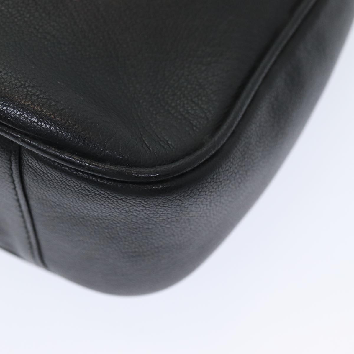 GUCCI Bamboo Hand Bag Leather 2way Outlet Black 83657