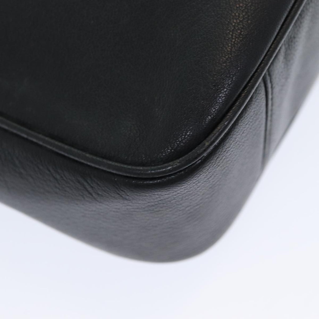 GUCCI Bamboo Hand Bag Leather 2way Outlet Black 83657