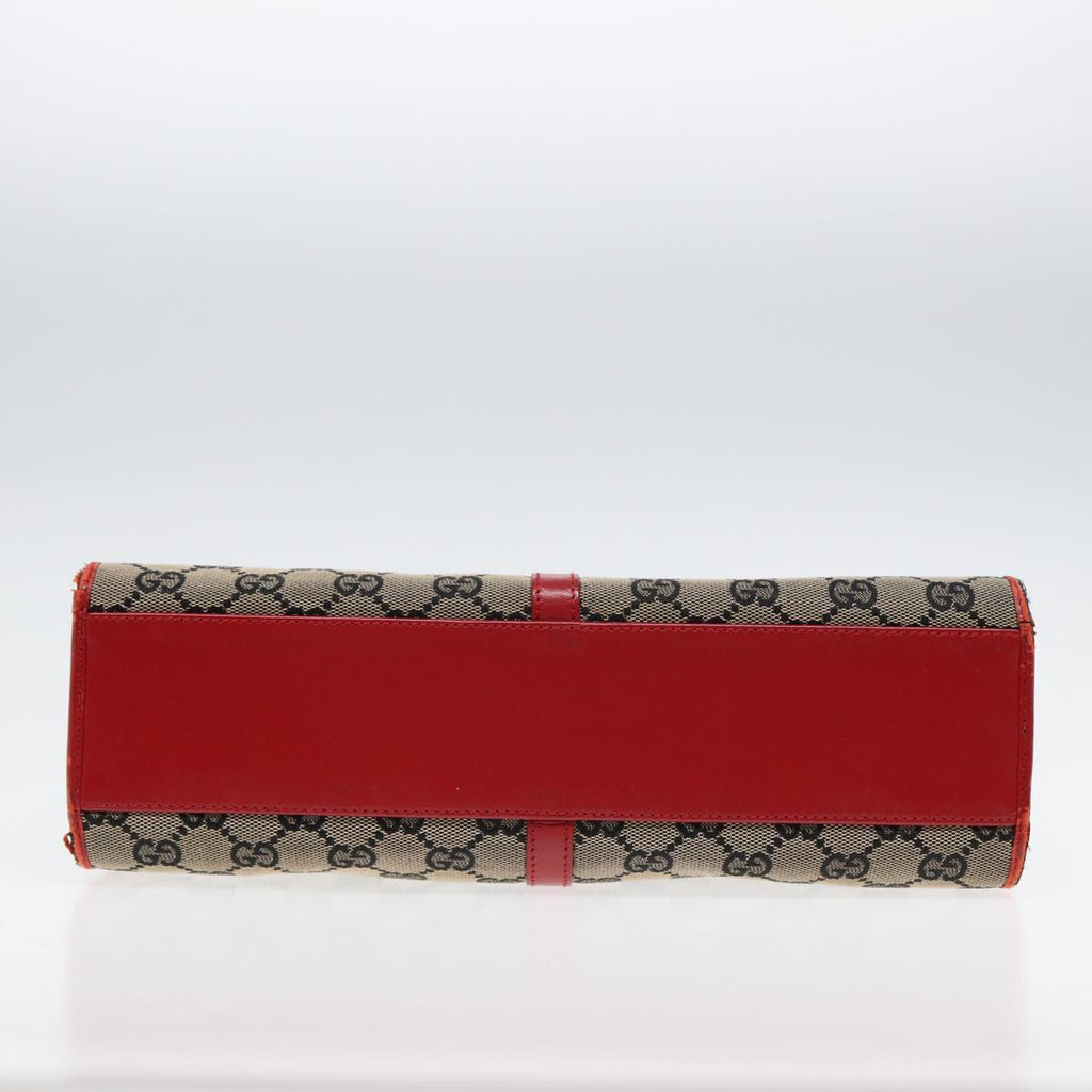 GUCCI GG Canvas Jackie Hand Bag Beige Red 002 1073 002122 83658