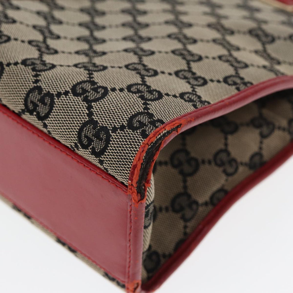 GUCCI GG Canvas Jackie Hand Bag Beige Red 002 1073 002122 83658