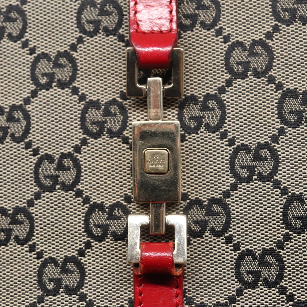 GUCCI GG Canvas Jackie Hand Bag Beige Red 002 1073 002122 83658