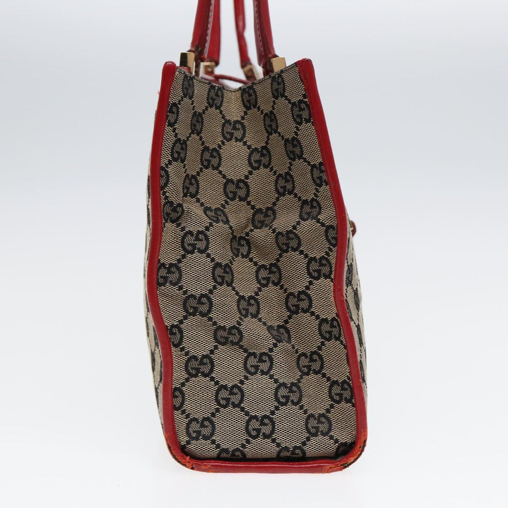 GUCCI GG Canvas Jackie Hand Bag Beige Red 002 1073 002122 83658