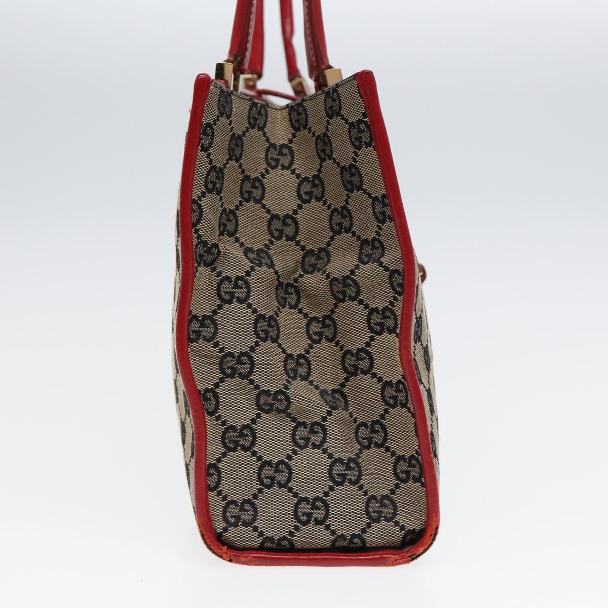 GUCCI GG Canvas Jackie Hand Bag Beige Red 002 1073 002122 83658