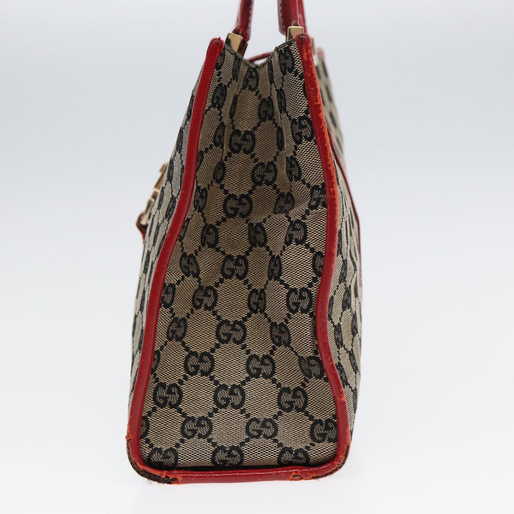GUCCI GG Canvas Jackie Hand Bag Beige Red 002 1073 002122 83658