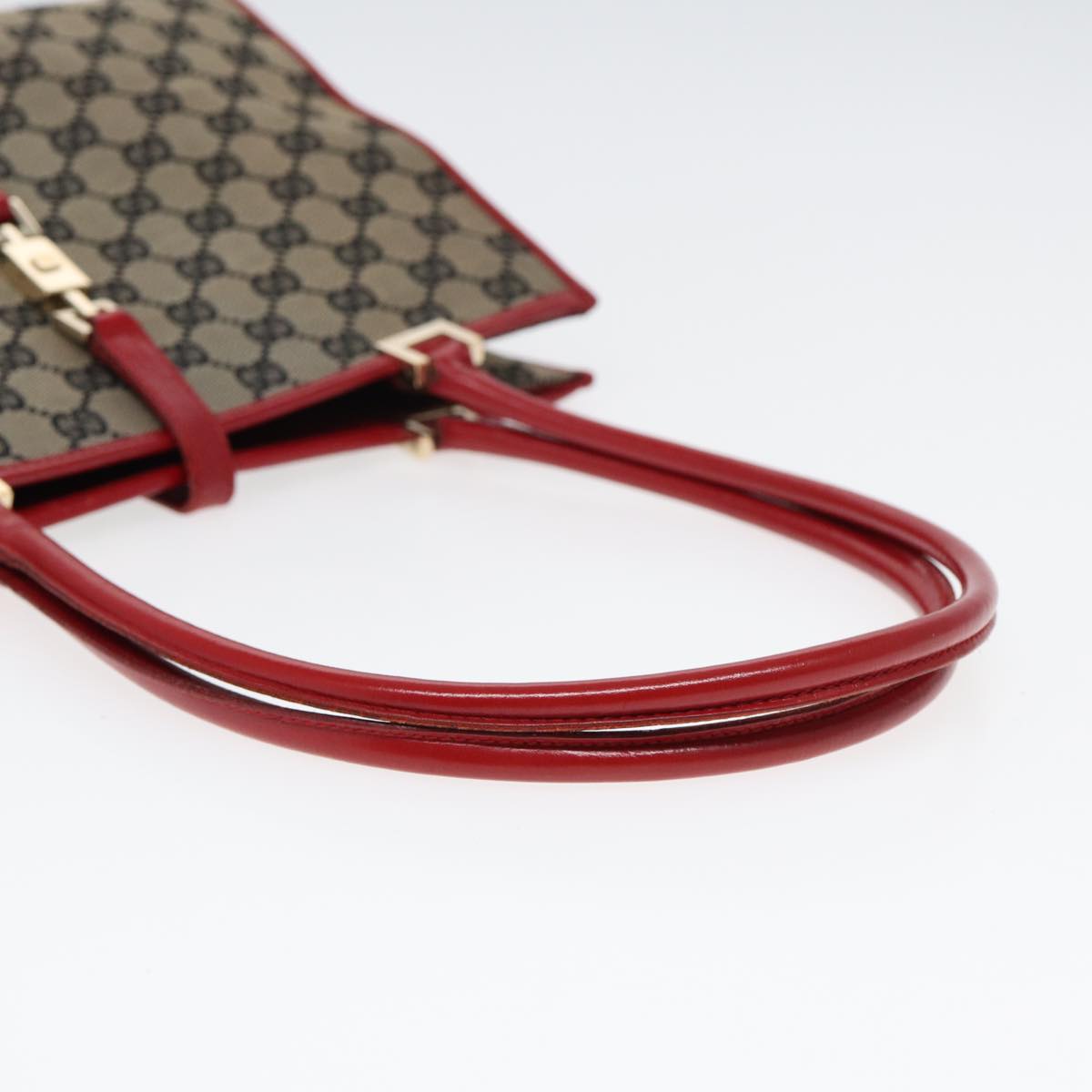 GUCCI GG Canvas Jackie Hand Bag Beige Red 002 1073 002122 83658