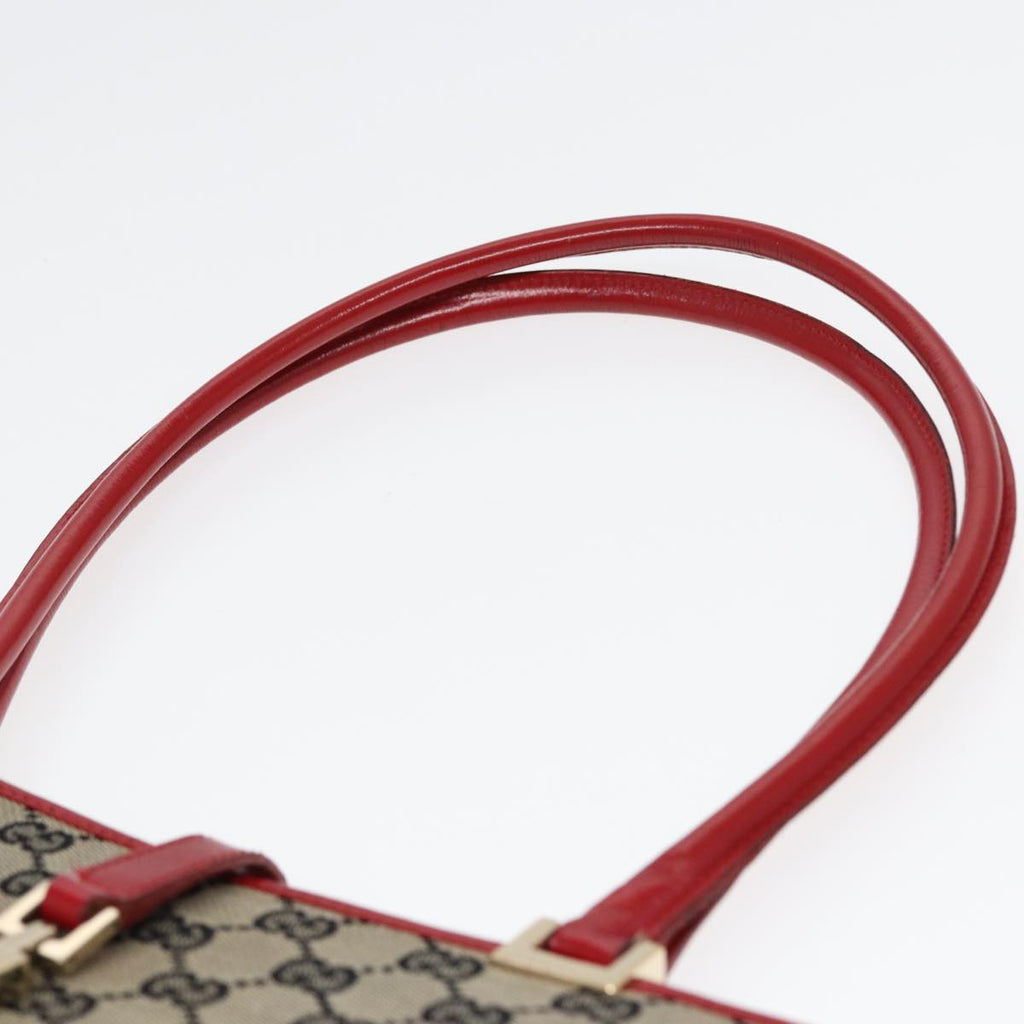 GUCCI GG Canvas Jackie Hand Bag Beige Red 002 1073 002122 83658