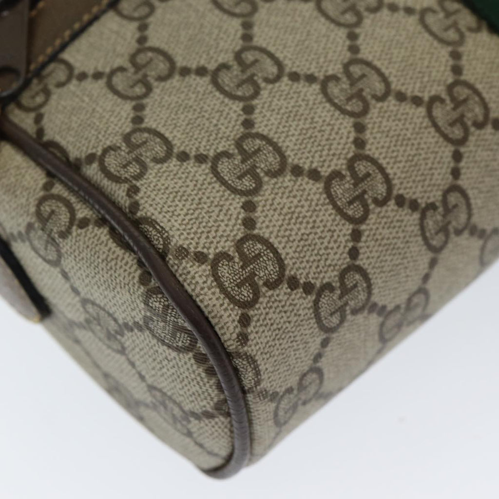 GUCCI GG Supreme Web Sherry Line Shoulder Bag PVC Beige 904 02 004 83660