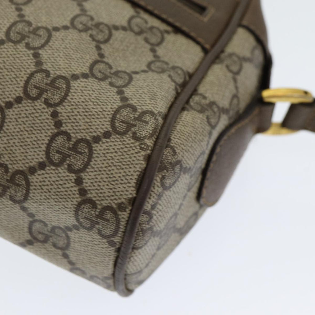 GUCCI GG Supreme Web Sherry Line Shoulder Bag PVC Beige 63 02 004 83661