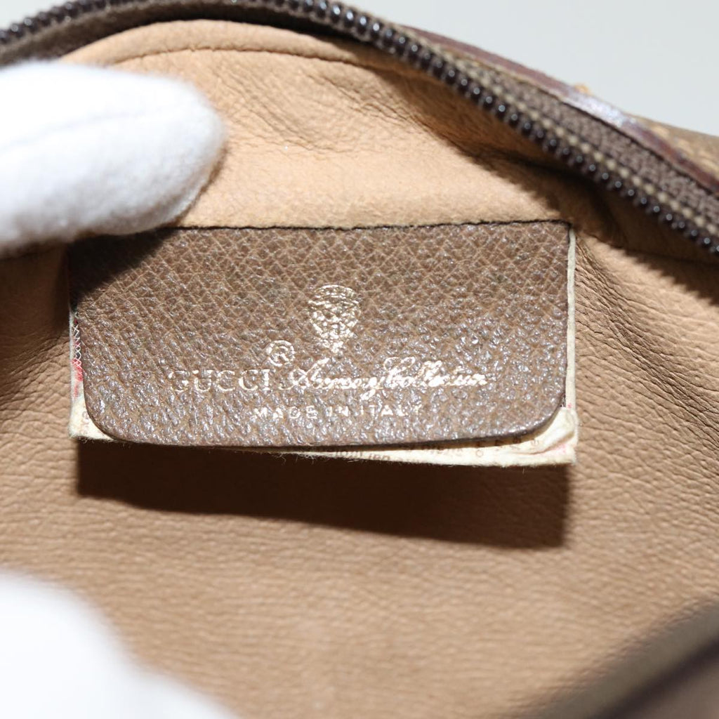 GUCCI GG Supreme Web Sherry Line Shoulder Bag PVC Beige 63 02 004 83661