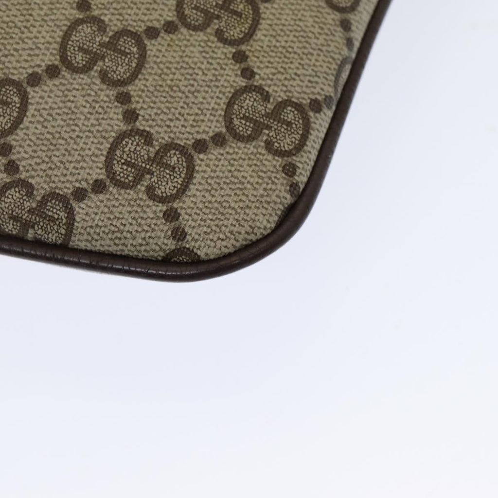GUCCI GG Supreme Web Sherry Line Shoulder Bag PVC Beige 904 02 047 83663