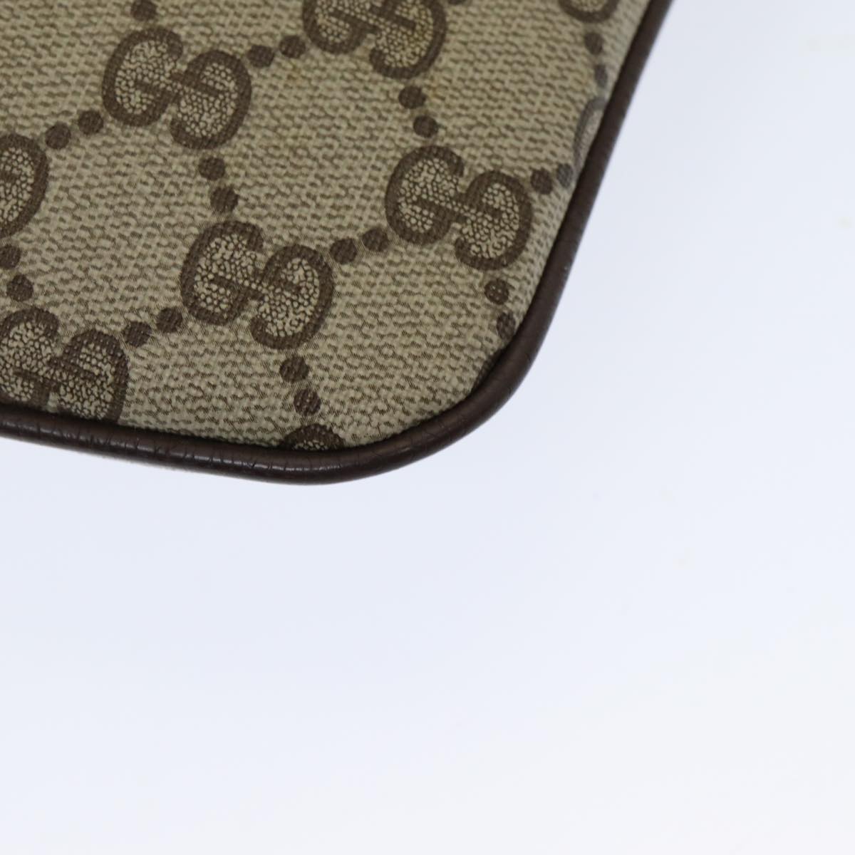 GUCCI GG Supreme Web Sherry Line Shoulder Bag PVC Beige 904 02 047 83663