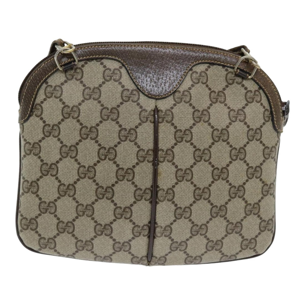 GUCCI GG Supreme Web Sherry Line Shoulder Bag PVC Beige 904 02 047 83663