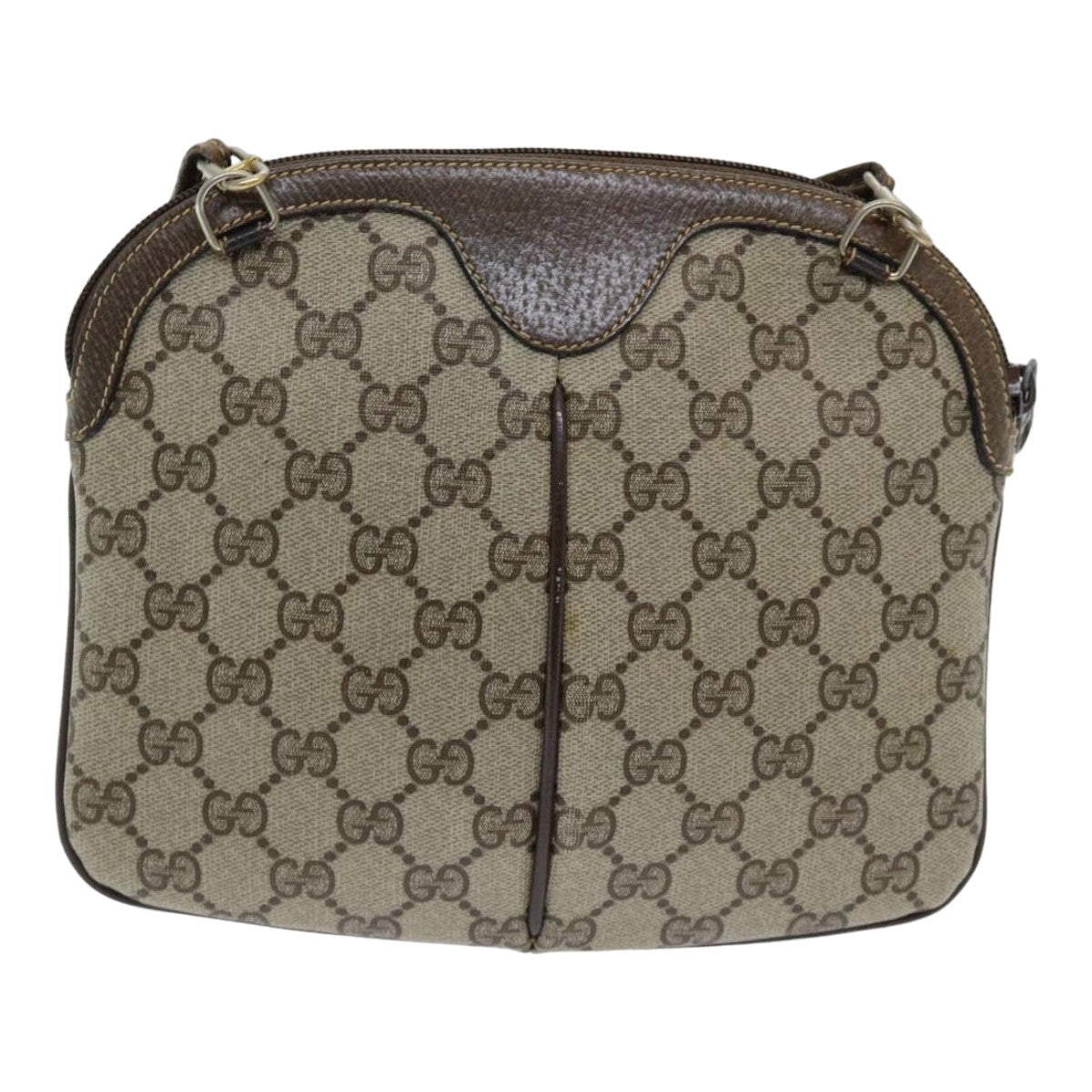 GUCCI GG Supreme Web Sherry Line Shoulder Bag PVC Beige 904 02 047 83663