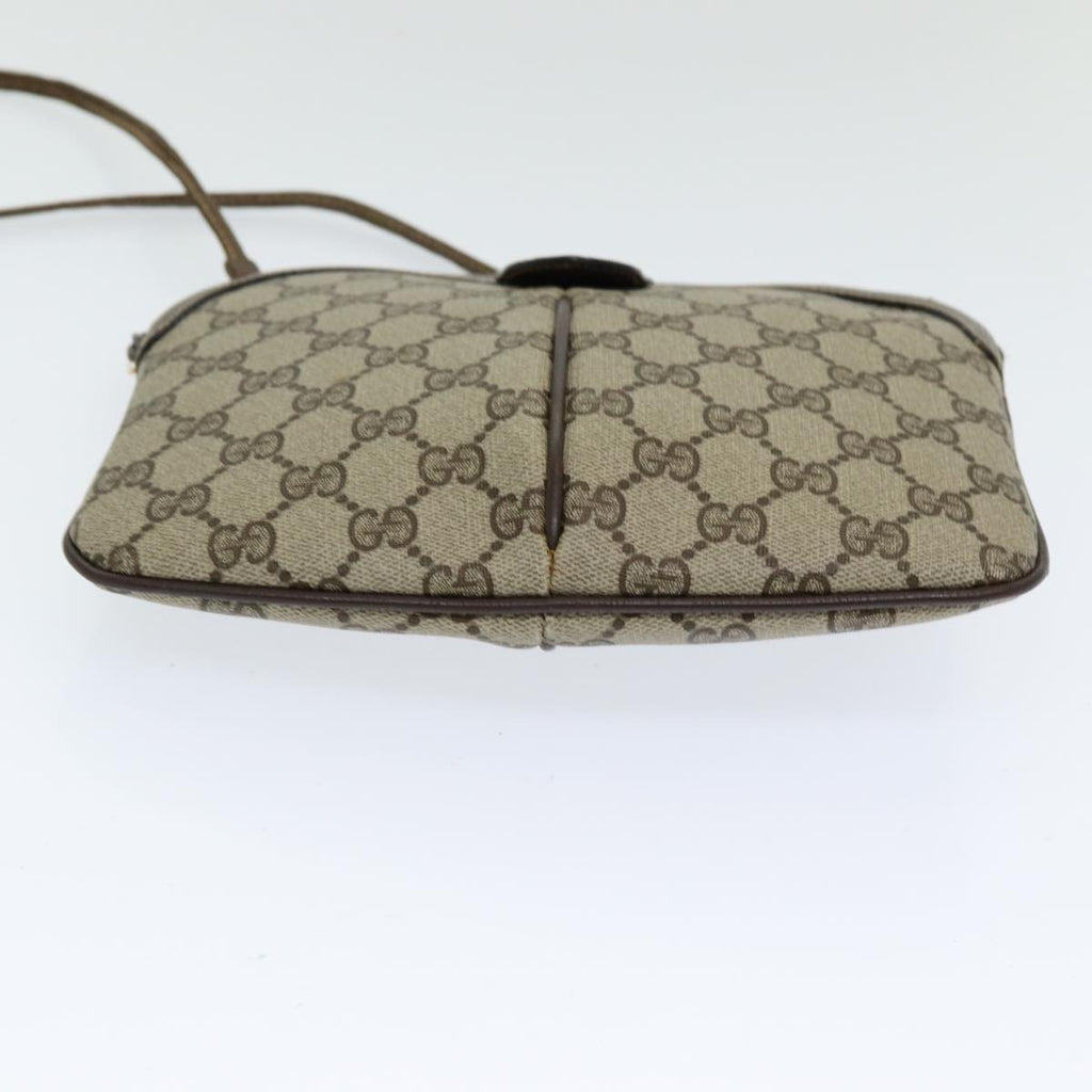 GUCCI GG Supreme Web Sherry Line Shoulder Bag PVC Beige 904 02 047 83663