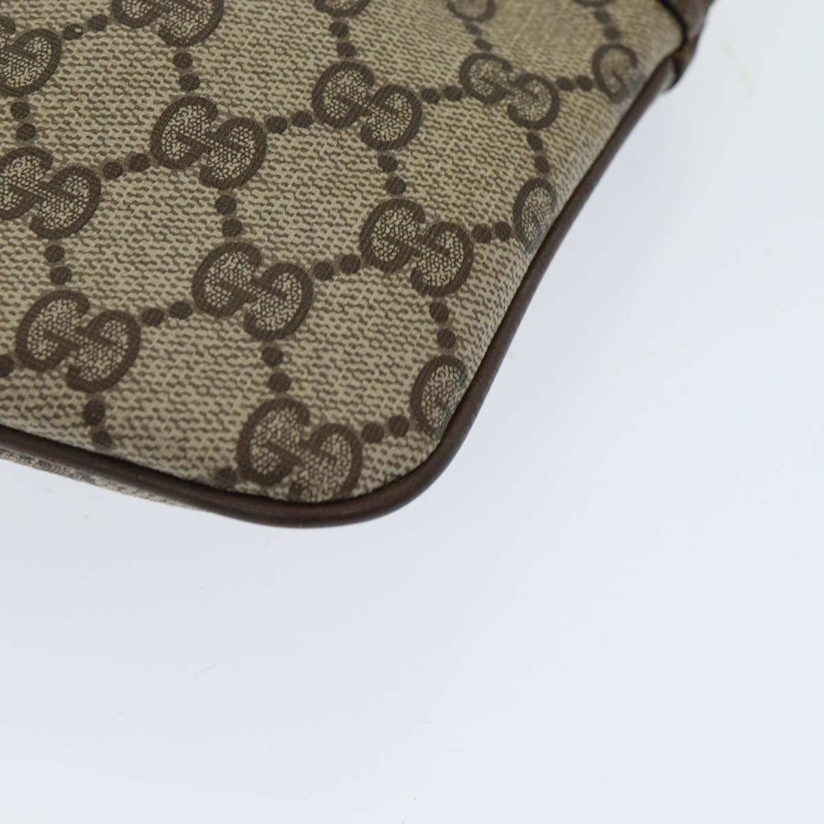 GUCCI GG Supreme Web Sherry Line Shoulder Bag PVC Beige 904 02 047 83664