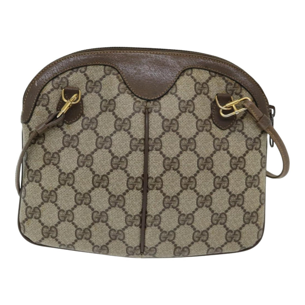 GUCCI GG Supreme Web Sherry Line Shoulder Bag PVC Beige 904 02 047 83664