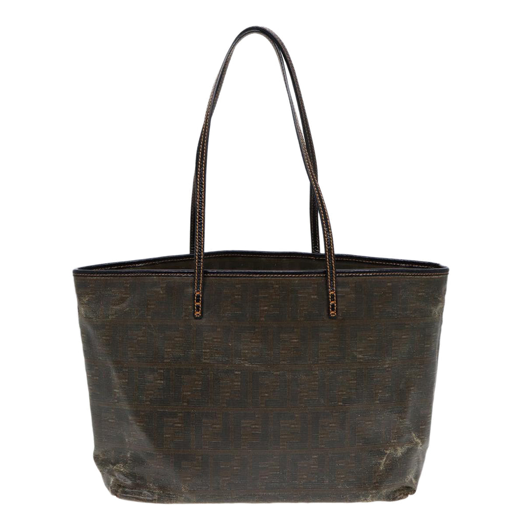 FENDI Zucca Canvas Tote Bag Brown Black 83688