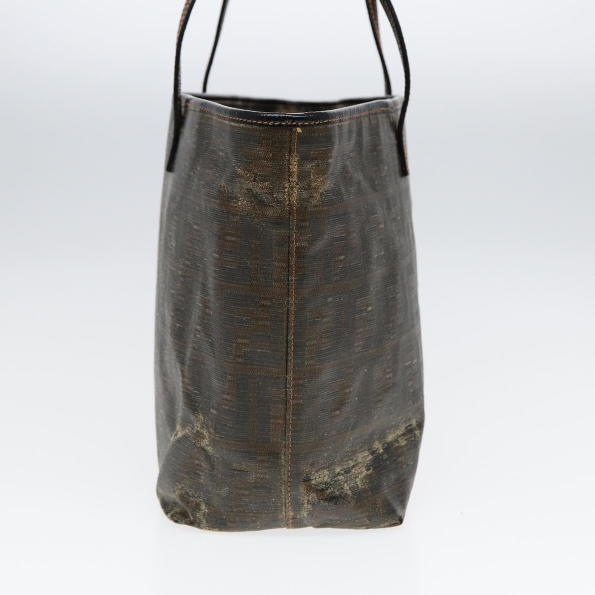 FENDI Zucca Canvas Tote Bag Brown Black 83688