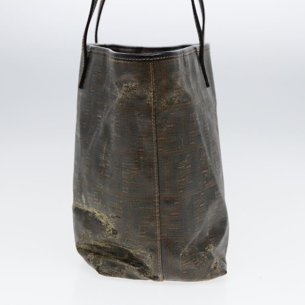 FENDI Zucca Canvas Tote Bag Brown Black 83688