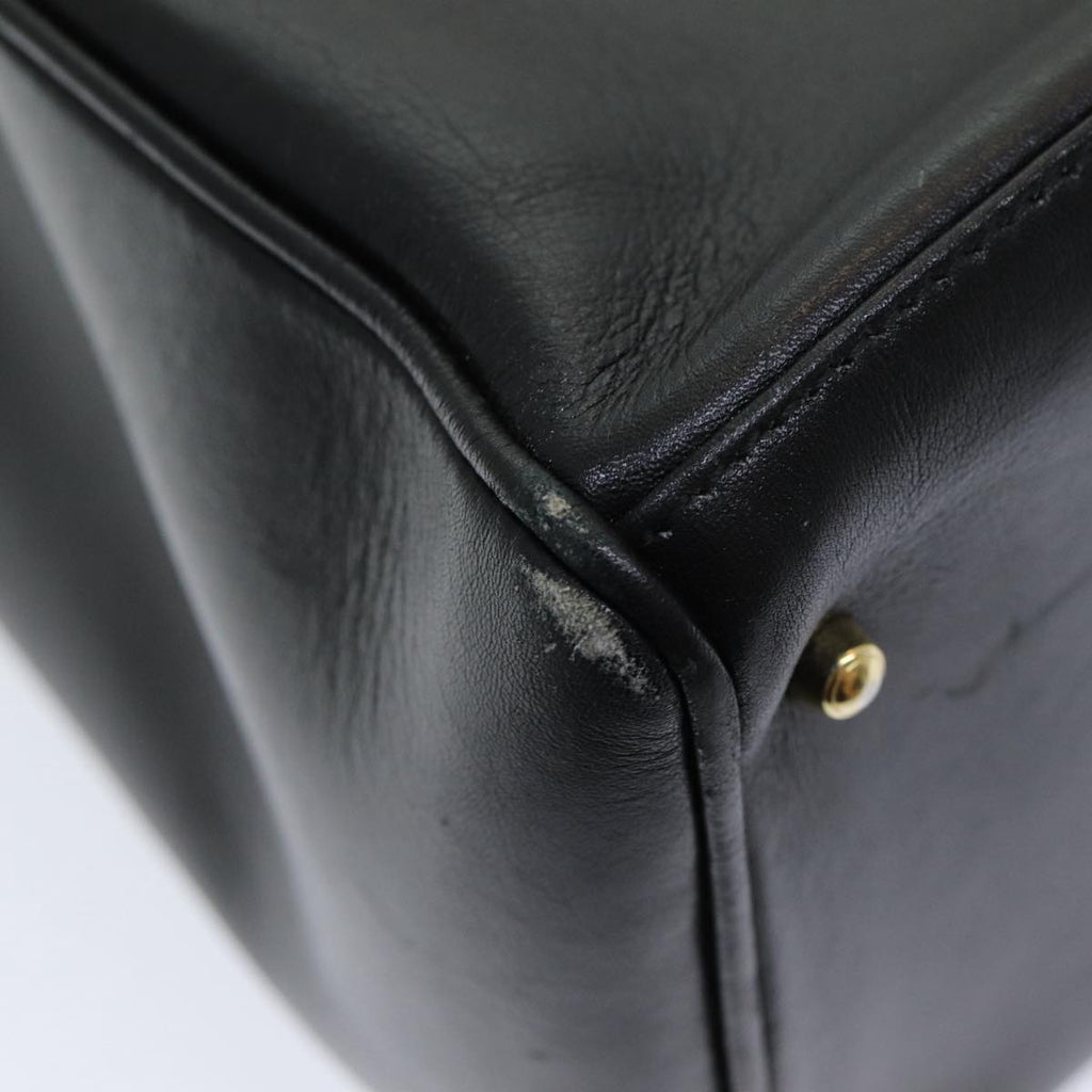 GUCCI Bamboo Hand Bag Leather 2way Black 002 123 0322 83701