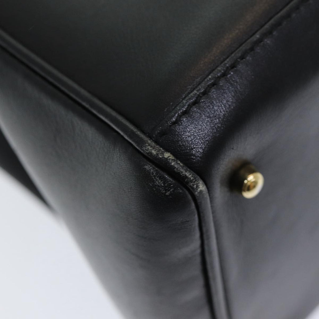 GUCCI Bamboo Hand Bag Leather 2way Black 002 123 0322 83701