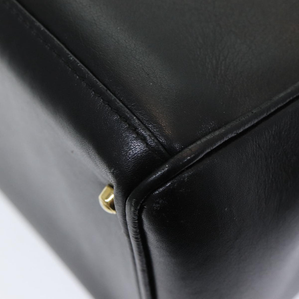 GUCCI Bamboo Hand Bag Leather 2way Black 002 123 0322 83701