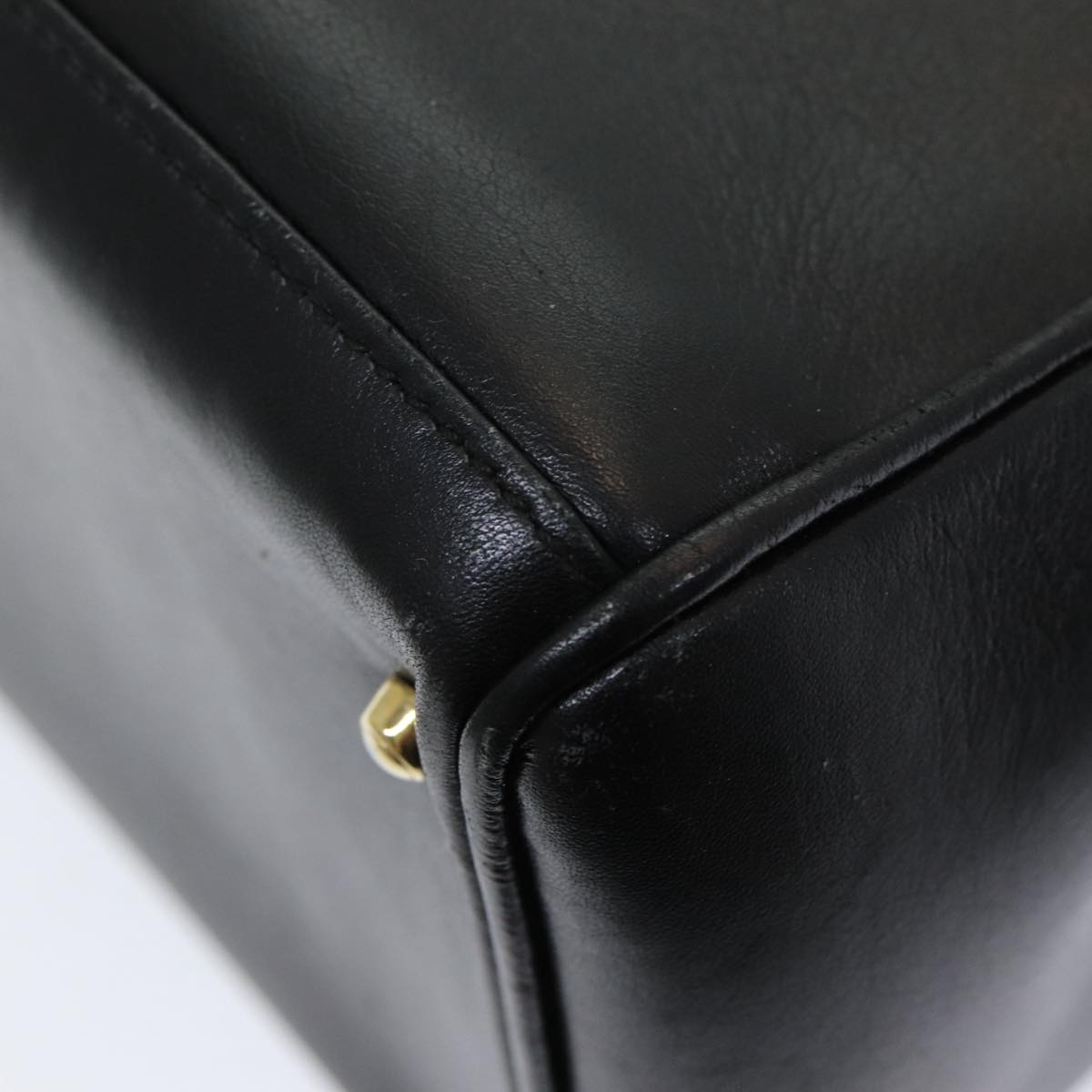 GUCCI Bamboo Hand Bag Leather 2way Black 002 123 0322 83701