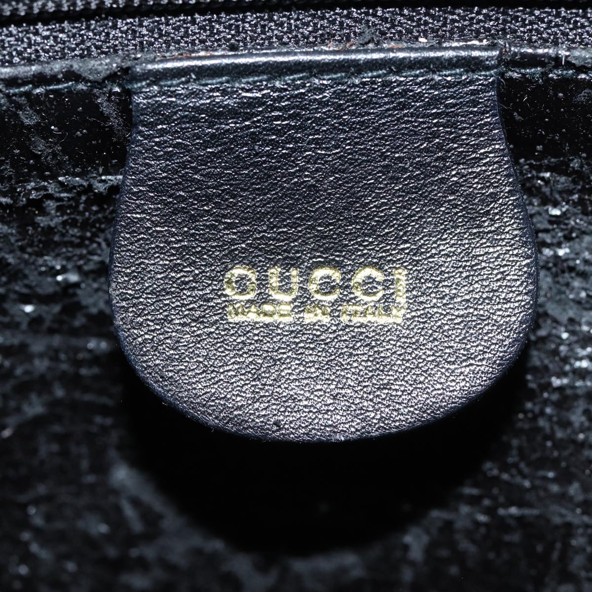 GUCCI Bamboo Hand Bag Leather 2way Black 002 123 0322 83701