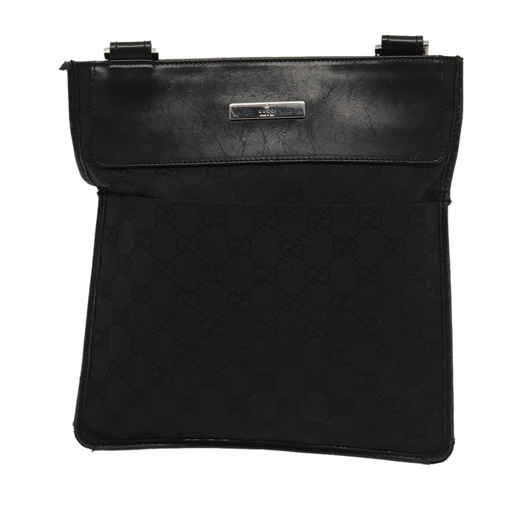 GUCCI GG Canvas Shoulder Bag Black 27639 200047 83704