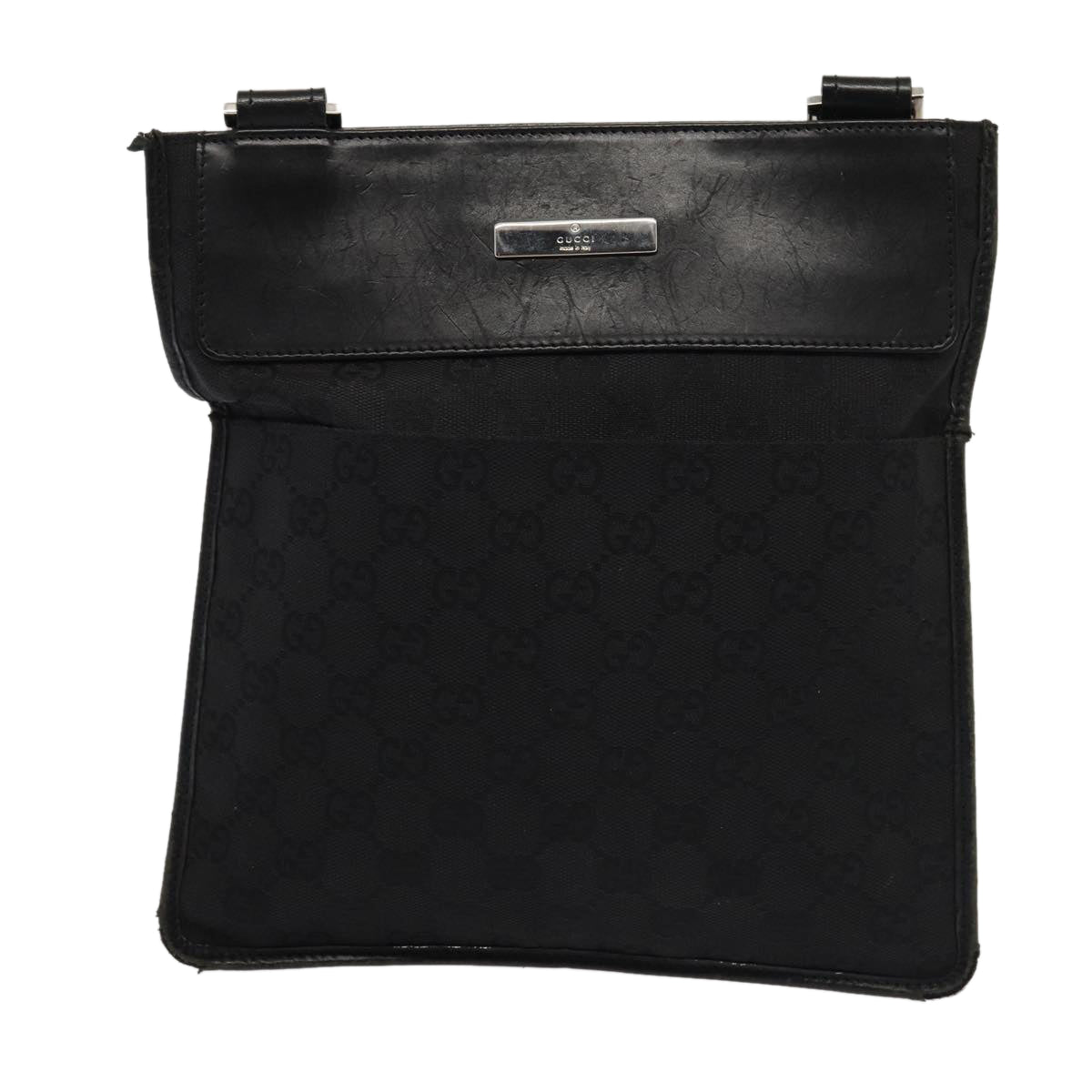 GUCCI GG Canvas Shoulder Bag Black 27639 200047 83704