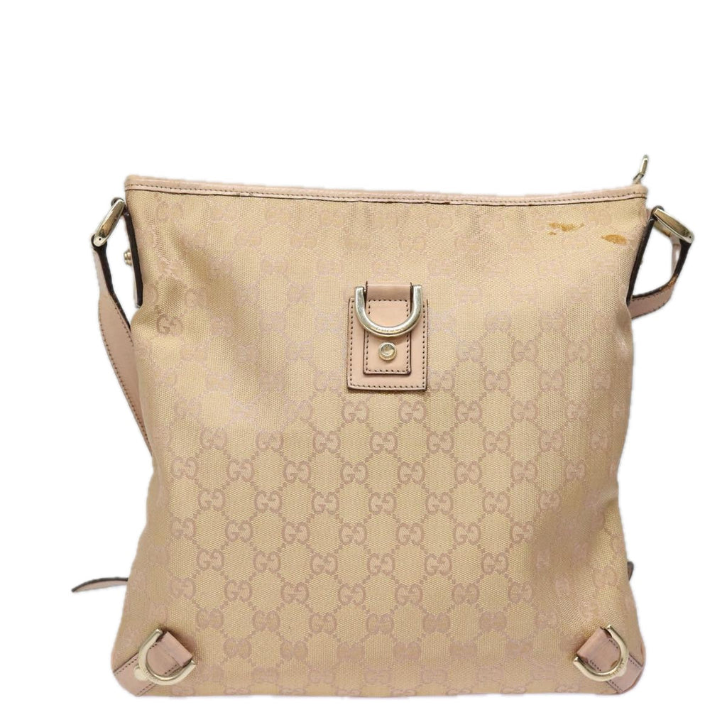GUCCI GG Canvas Shoulder Bag Pink 131326 83708