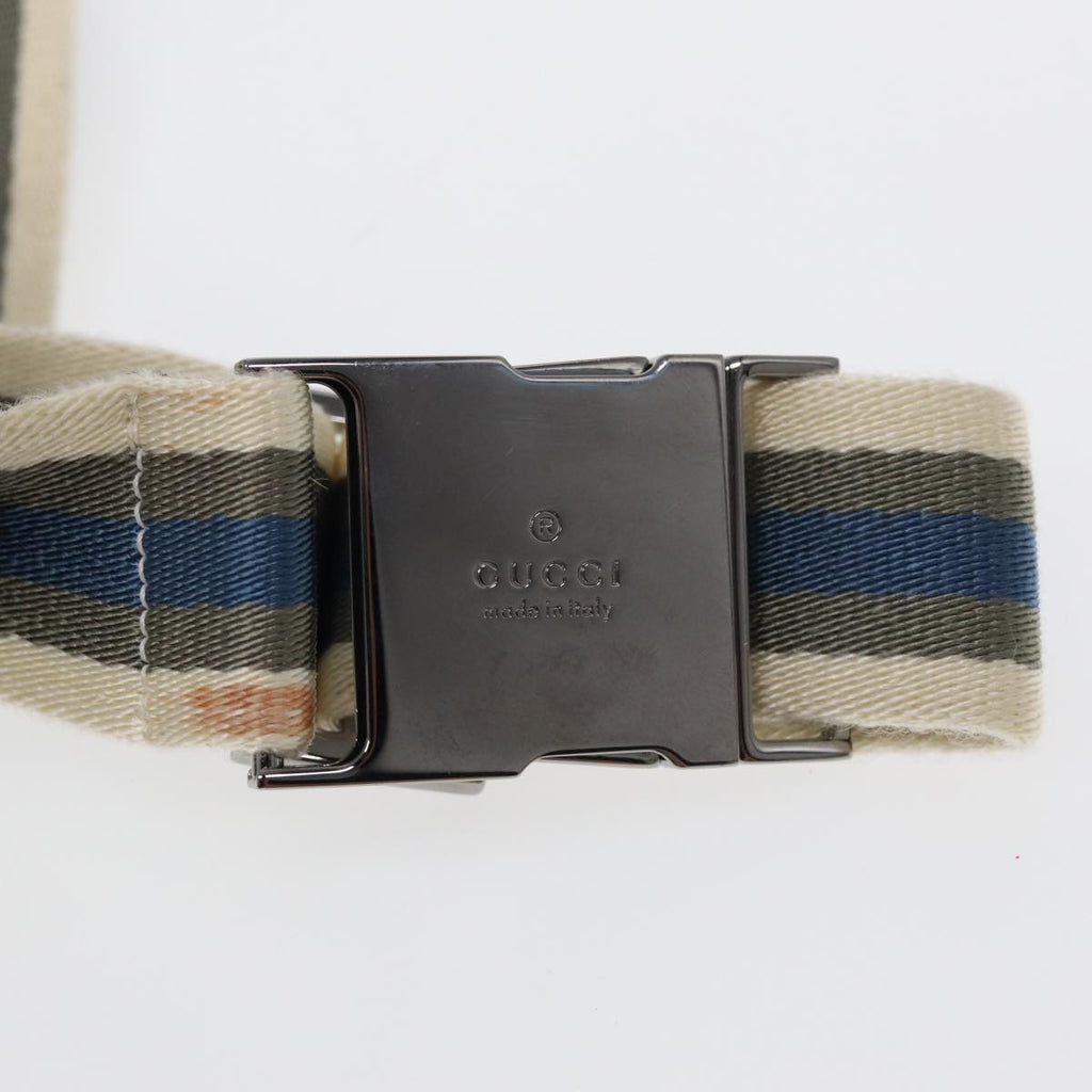 GUCCI GG Canvas Waist bag Silver 28566 83709