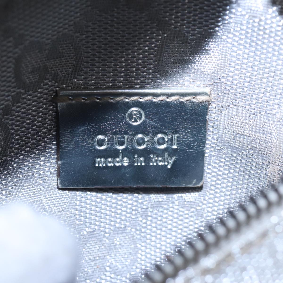GUCCI GG Canvas Waist bag Silver 28566 83709