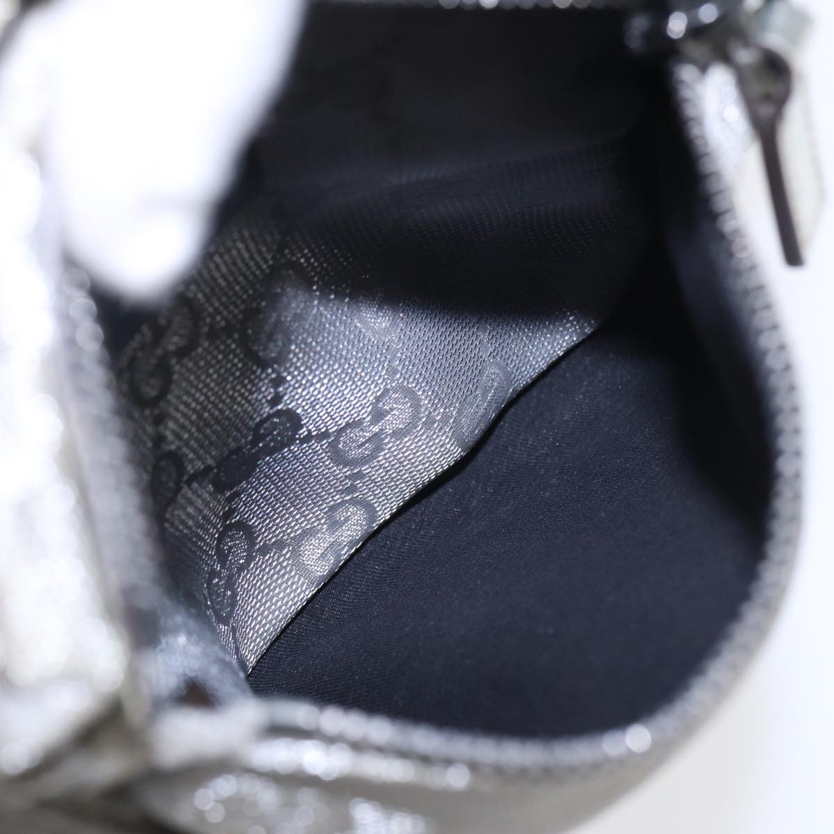 GUCCI GG Canvas Waist bag Silver 28566 83709