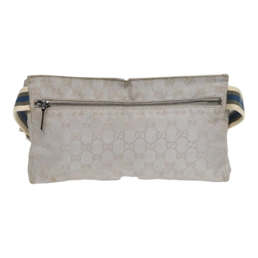 GUCCI GG Canvas Waist bag Silver 28566 83709