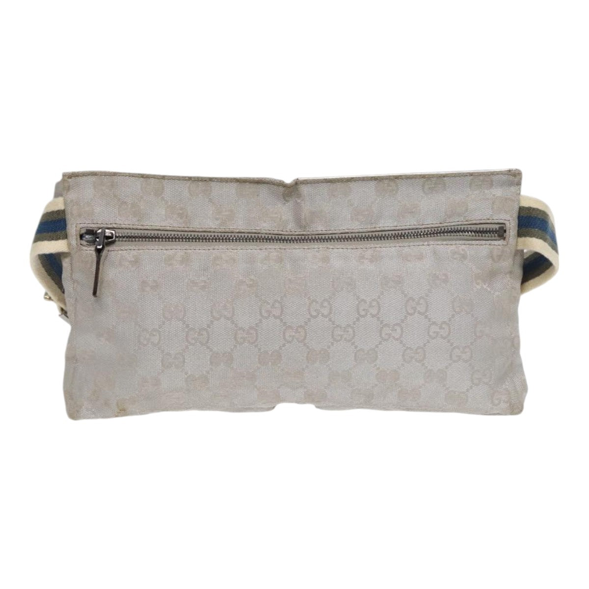 GUCCI GG Canvas Waist bag Silver 28566 83709