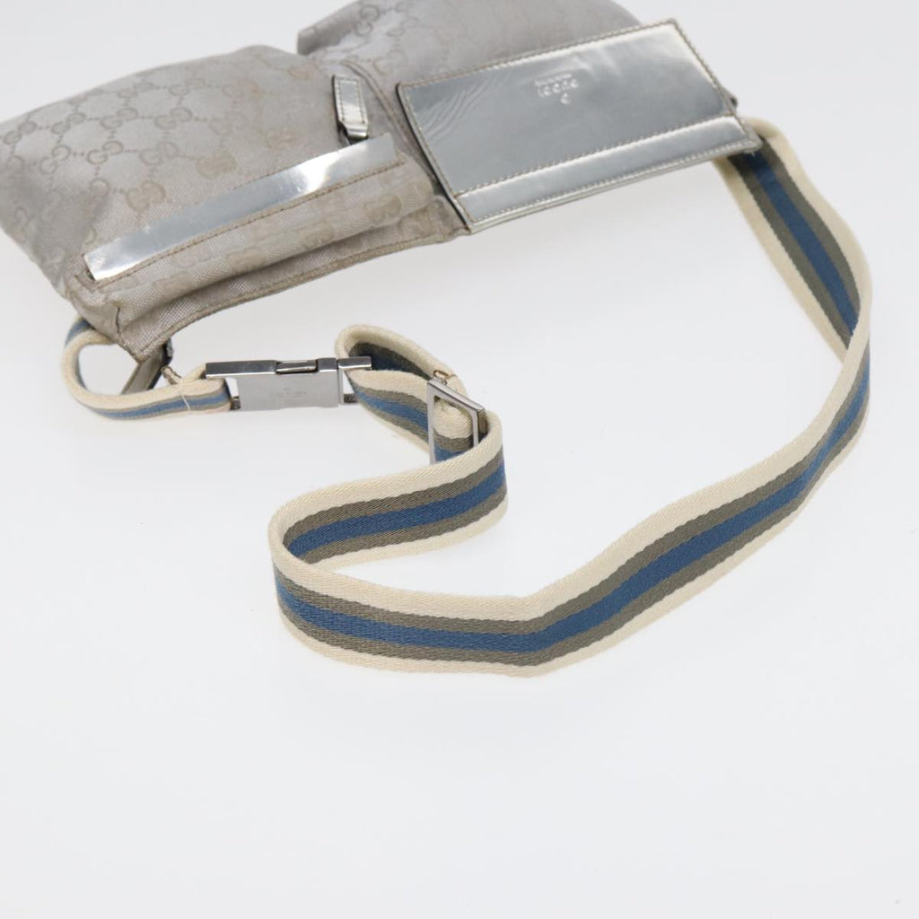 GUCCI GG Canvas Waist bag Silver 28566 83709