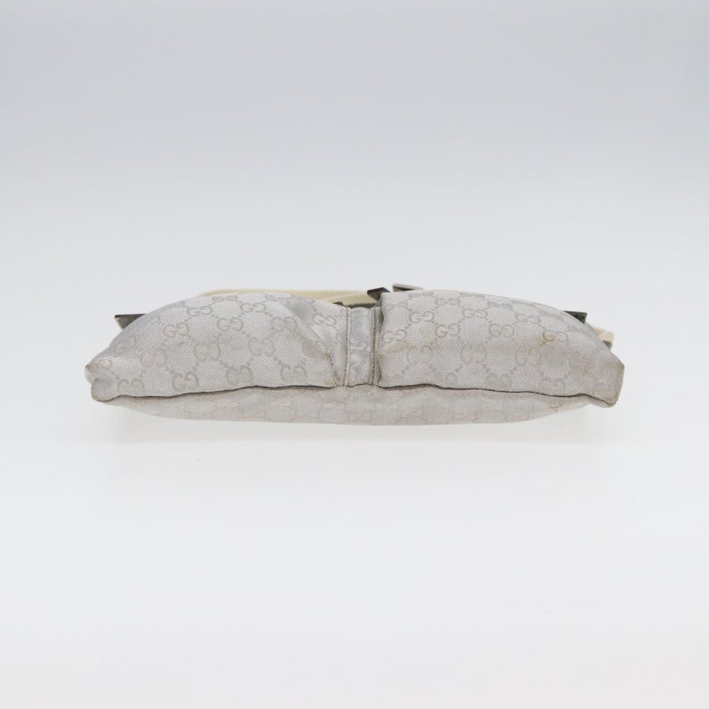 GUCCI GG Canvas Waist bag Silver 28566 83709