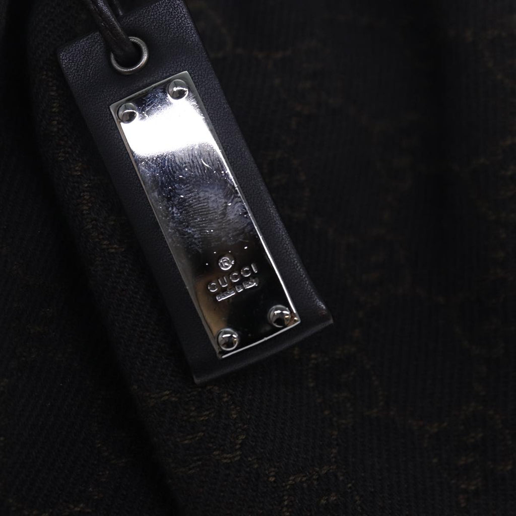 GUCCI GG Canvas Hand Bag Black 76554 83713