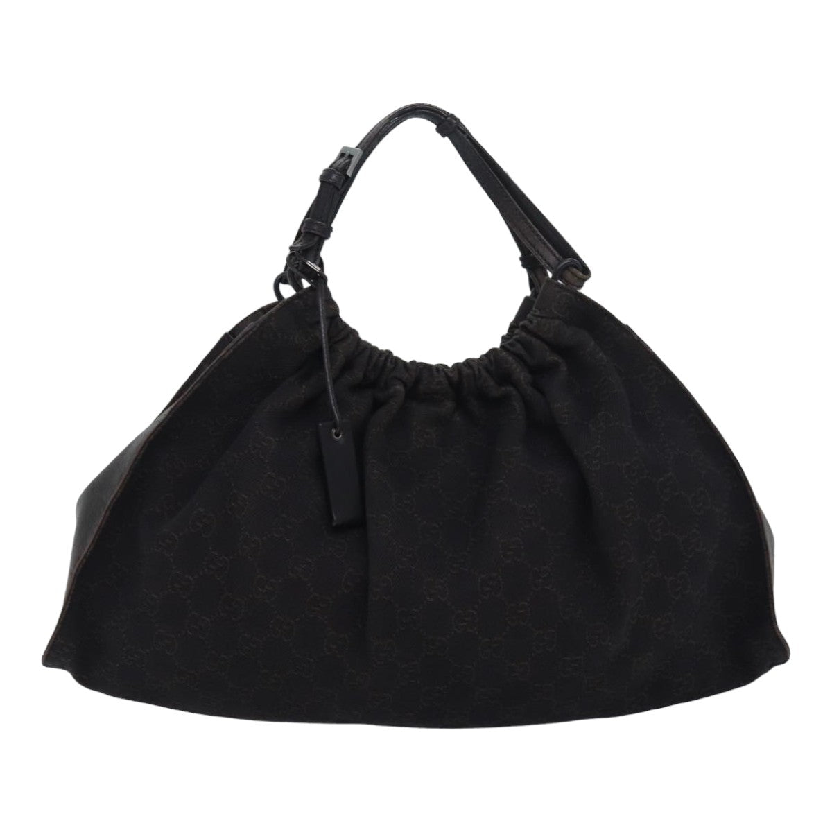 GUCCI GG Canvas Hand Bag Black 76554 83713