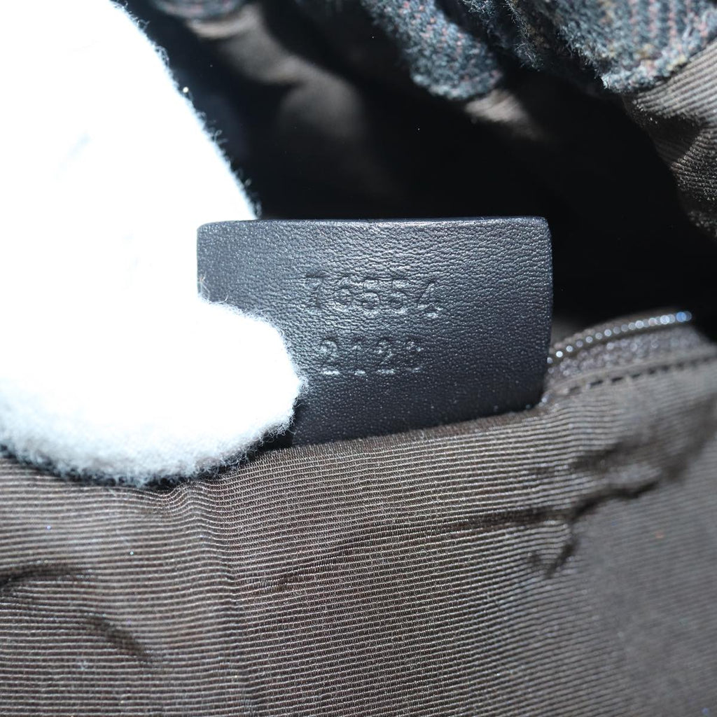 GUCCI GG Canvas Hand Bag Black 76554 83713