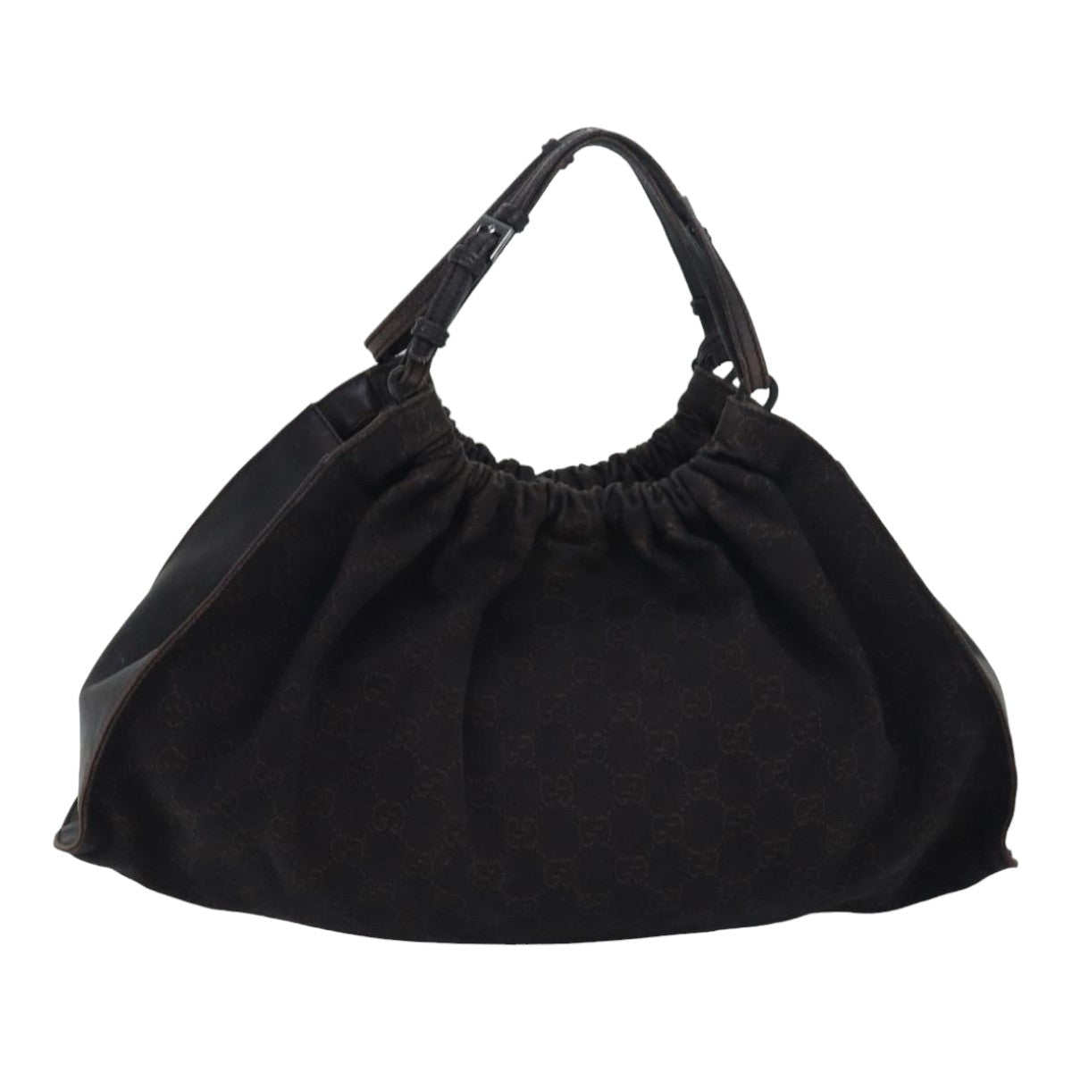 GUCCI GG Canvas Hand Bag Black 76554 83713