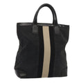 GUCCI GG Canvas Tote Bag Black White 002 1093 83718