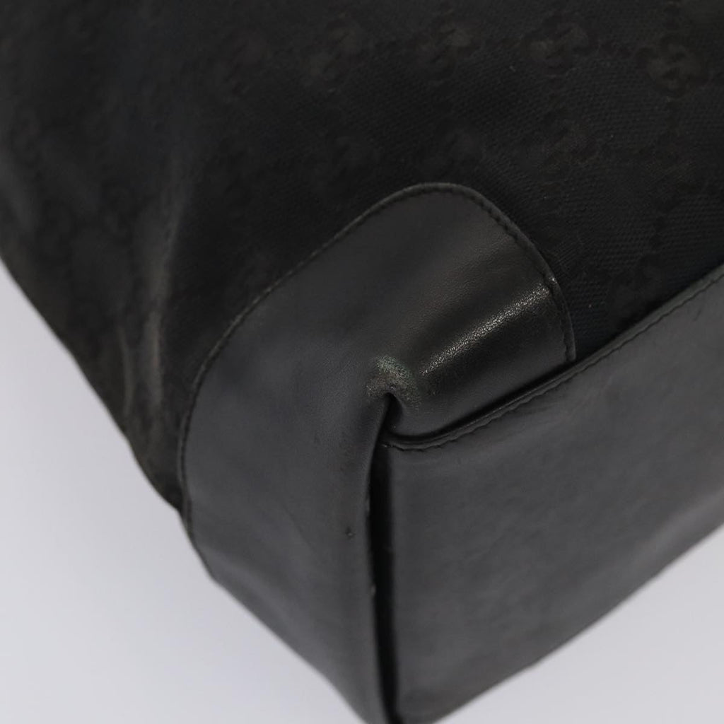 GUCCI GG Canvas Tote Bag Black White 002 1093 83718