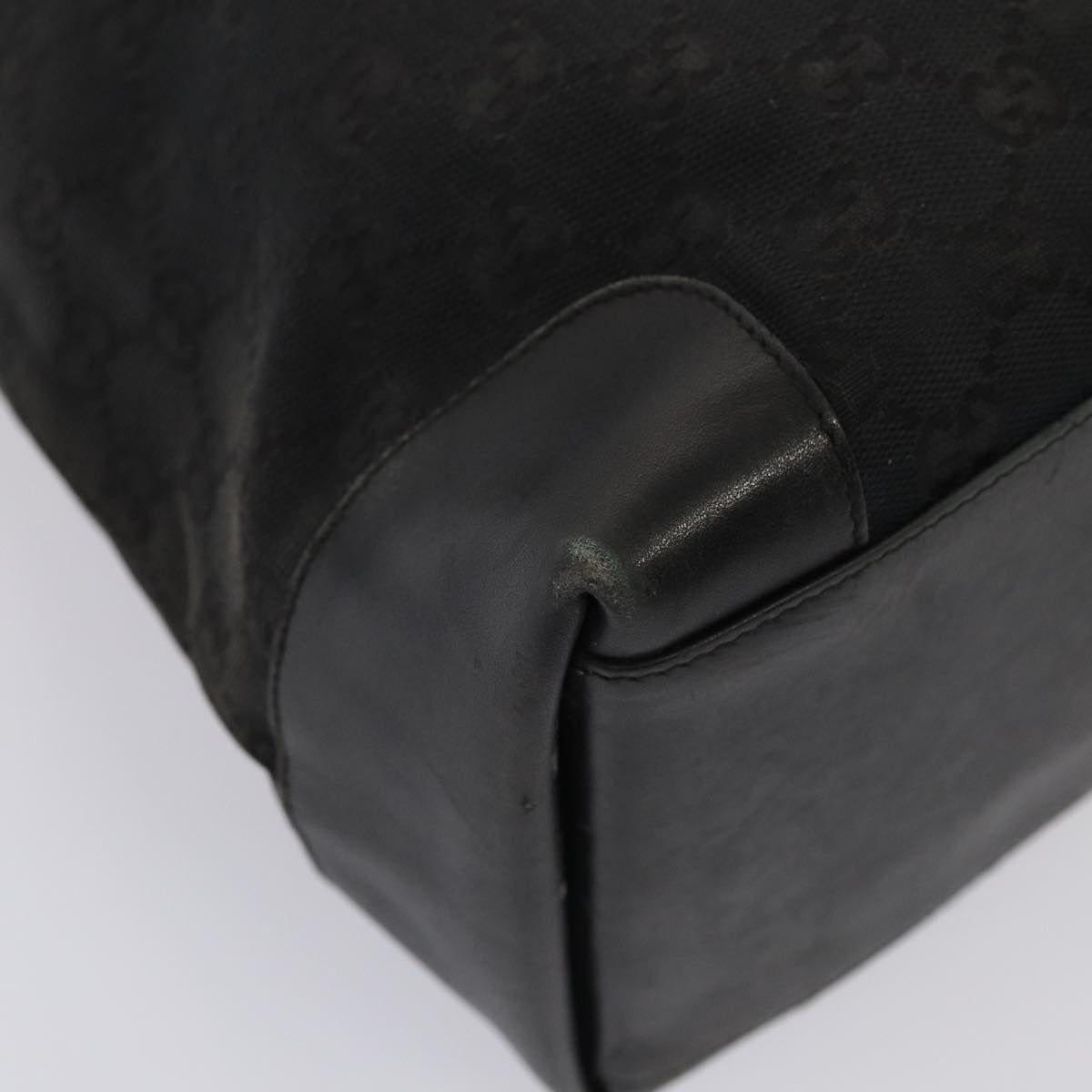 GUCCI GG Canvas Tote Bag Black White 002 1093 83718