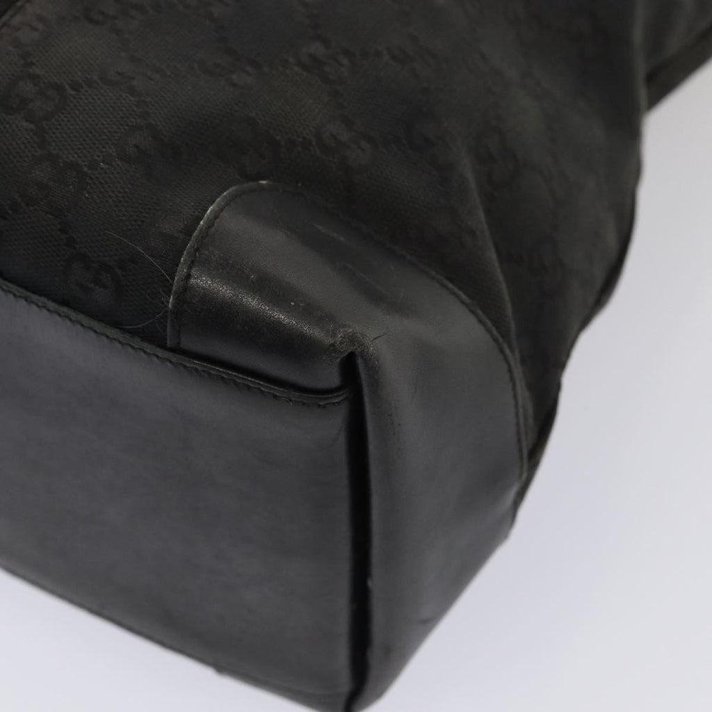 GUCCI GG Canvas Tote Bag Black White 002 1093 83718