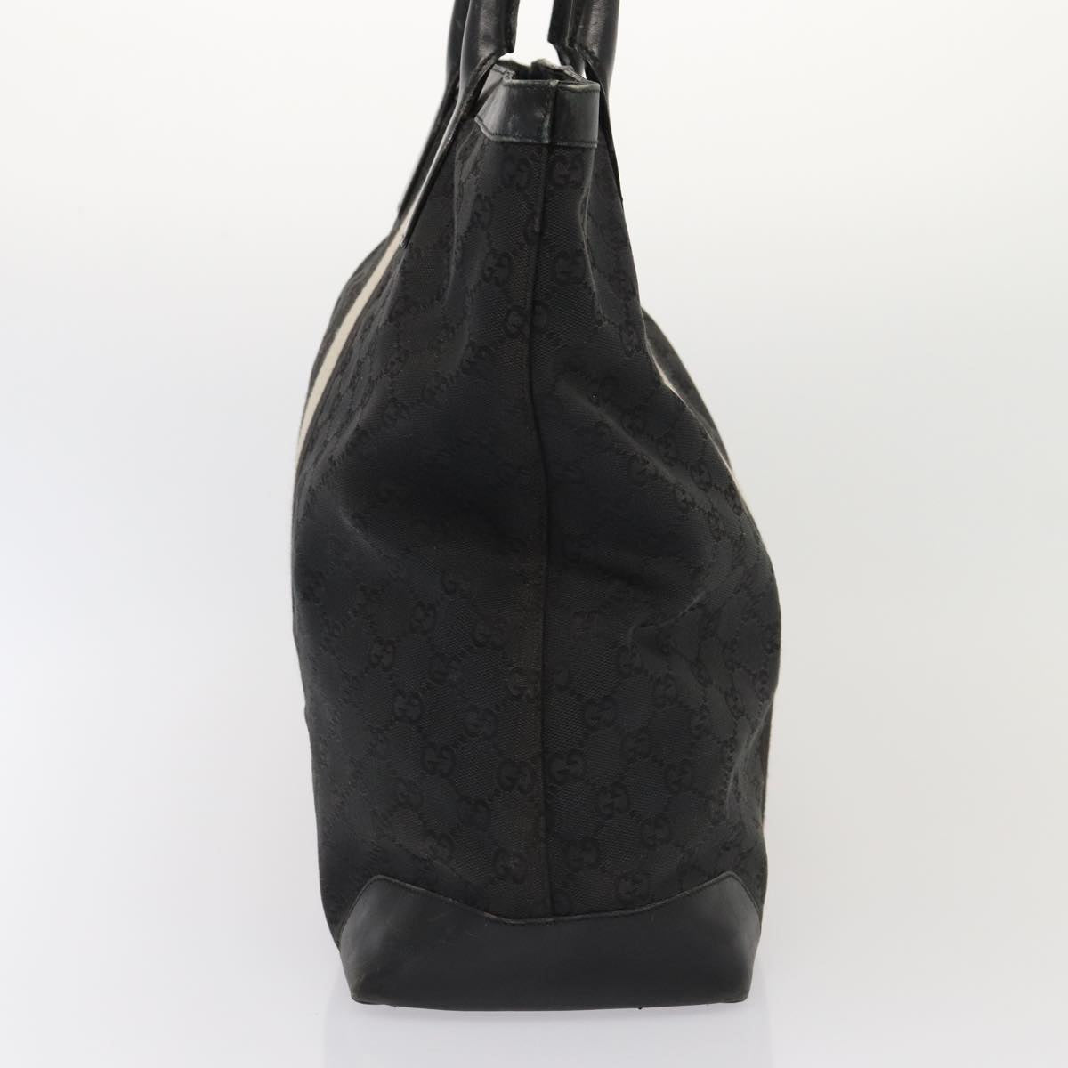 GUCCI GG Canvas Tote Bag Black White 002 1093 83718